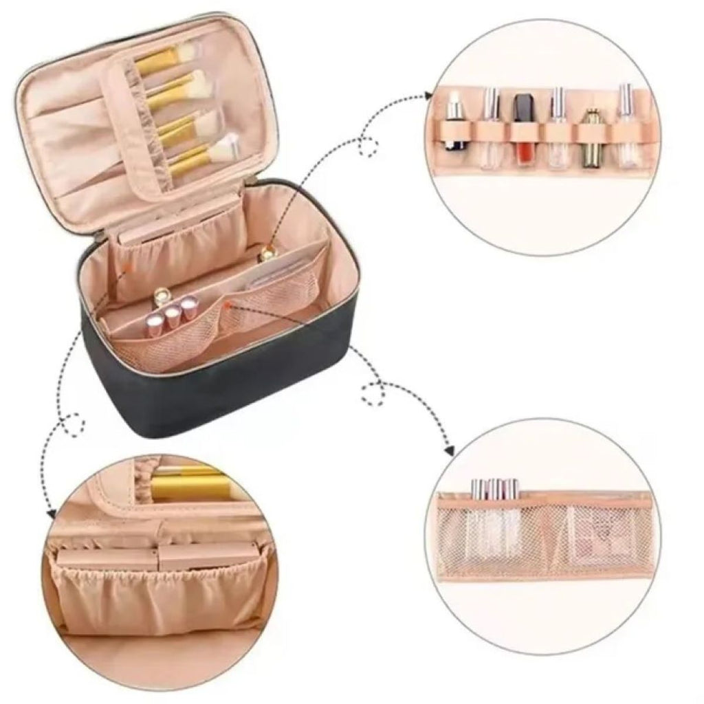 Women's Travel Makeup Cosmetic Bag with Handle #ENZO519