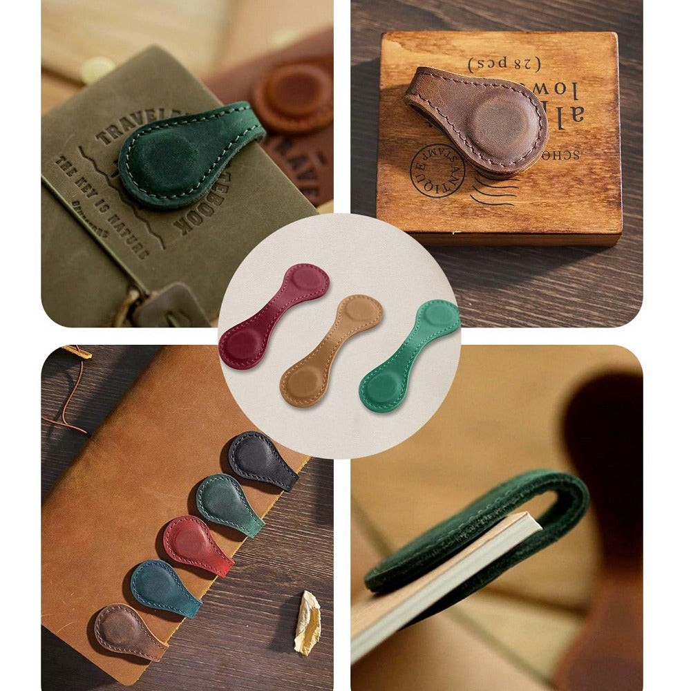 Magnetic Leather Bookmark
