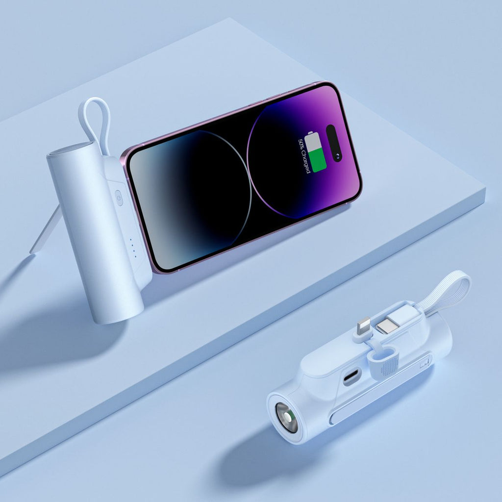 5000Mah Mini Capsules Charger With Flashlight