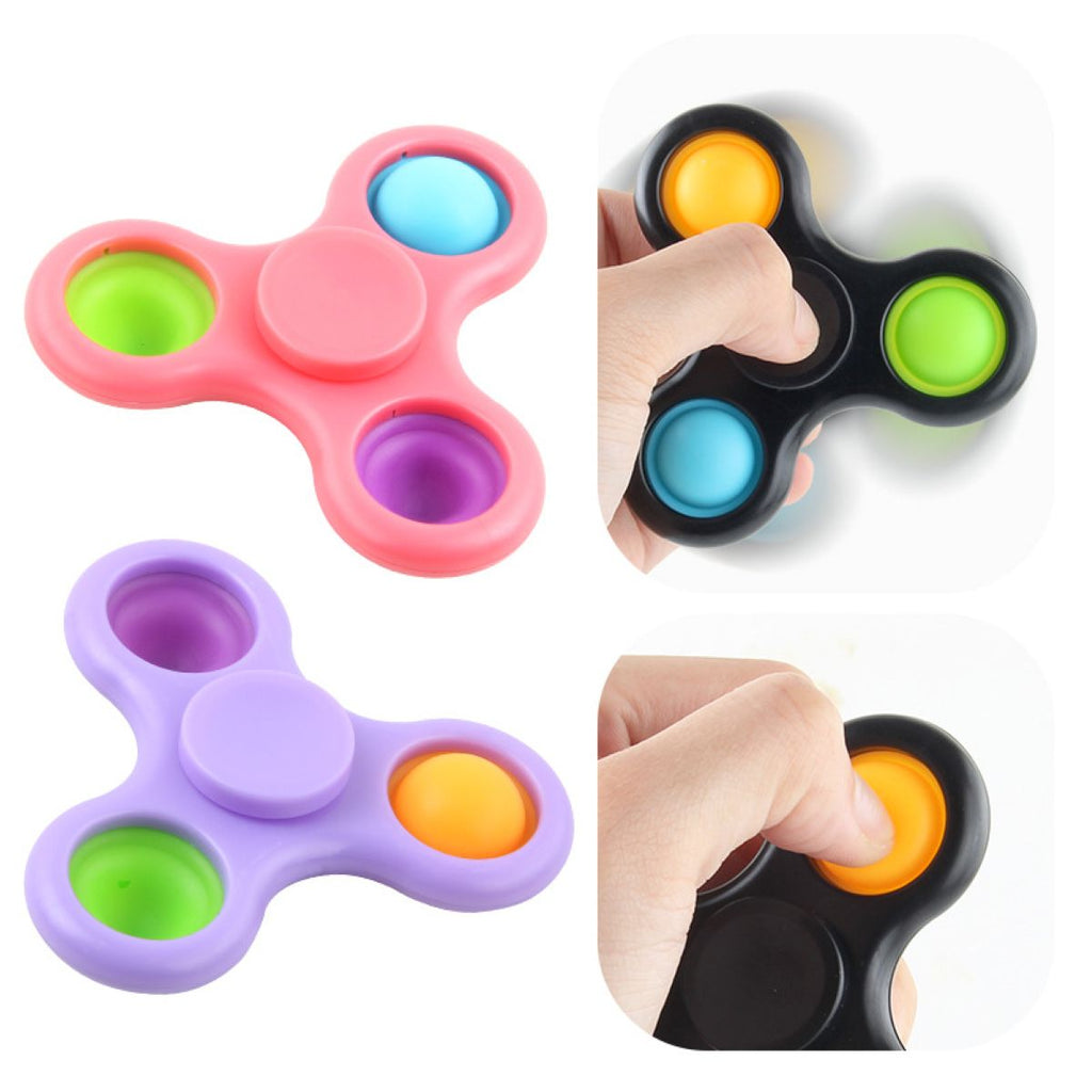 3-Bubble Fidget Push Pop Spinner #AND202