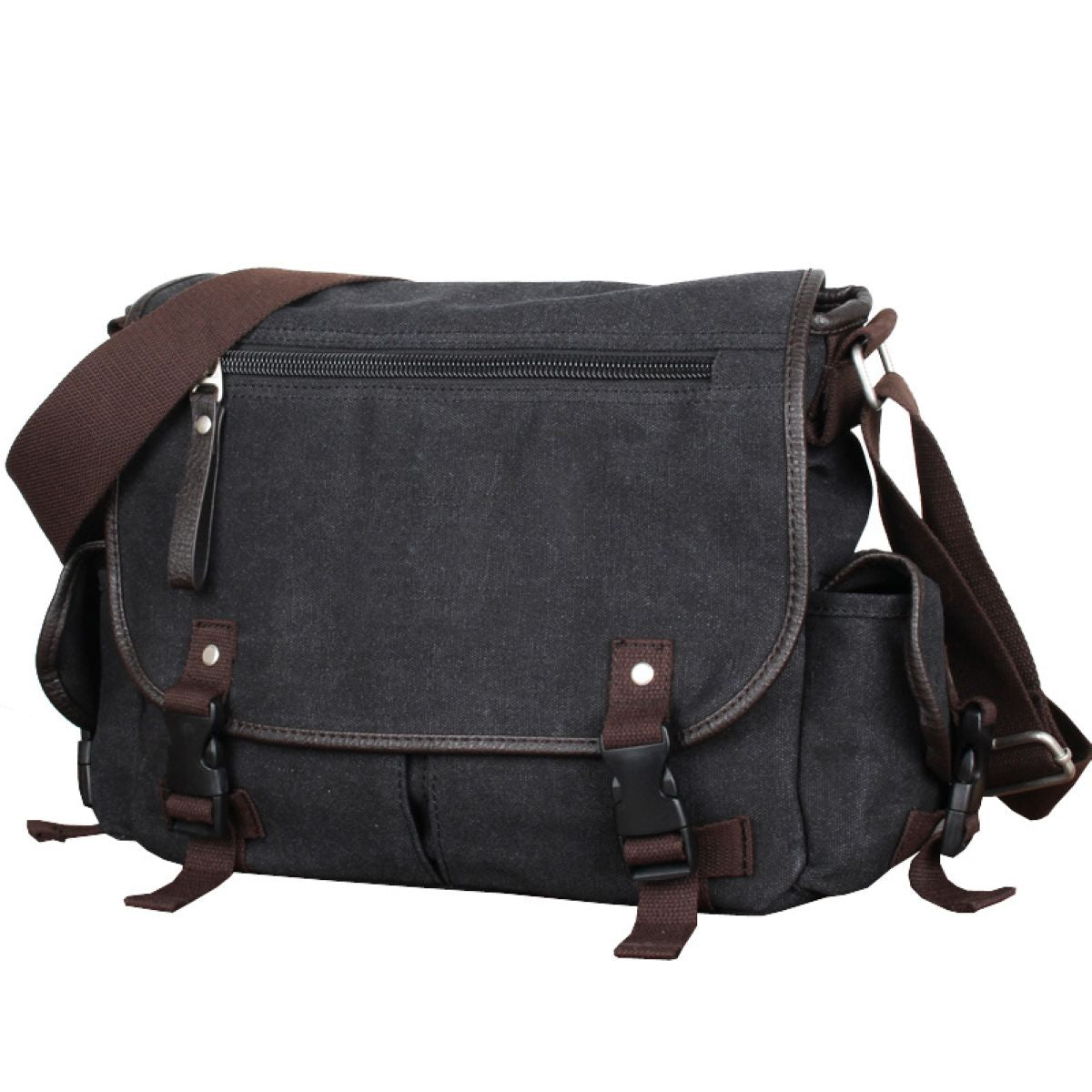Vintage Canvas Messenger Bag For Men With Laptop Compartment