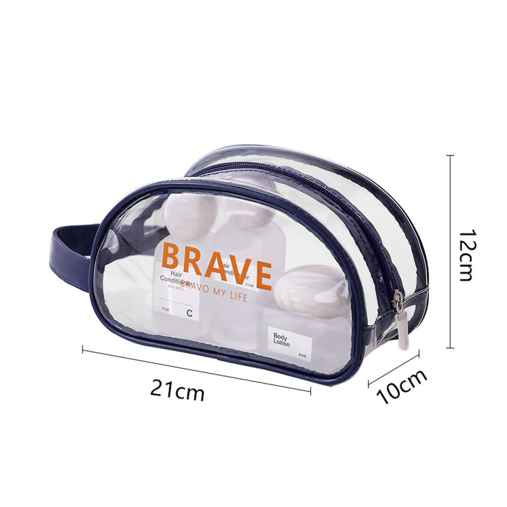 PVC Clear Waterproof Zipper Toiletry Bag #Y1769