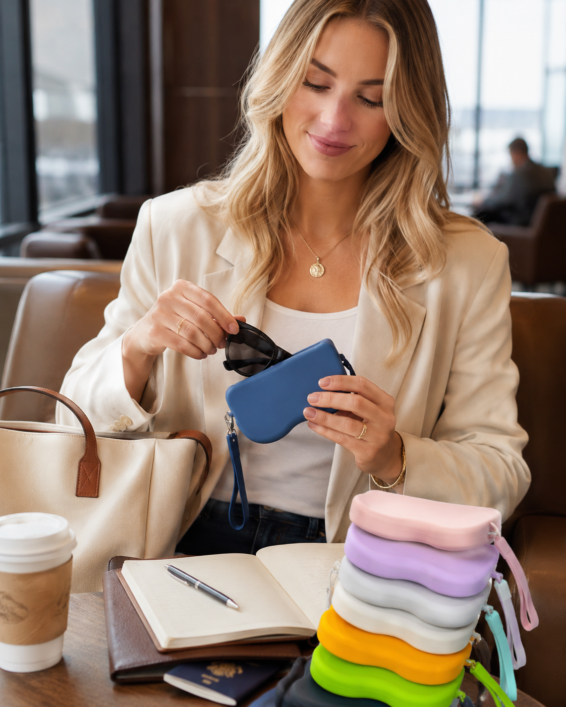 Peony Silicone Eyewear Pouch #CHAD210