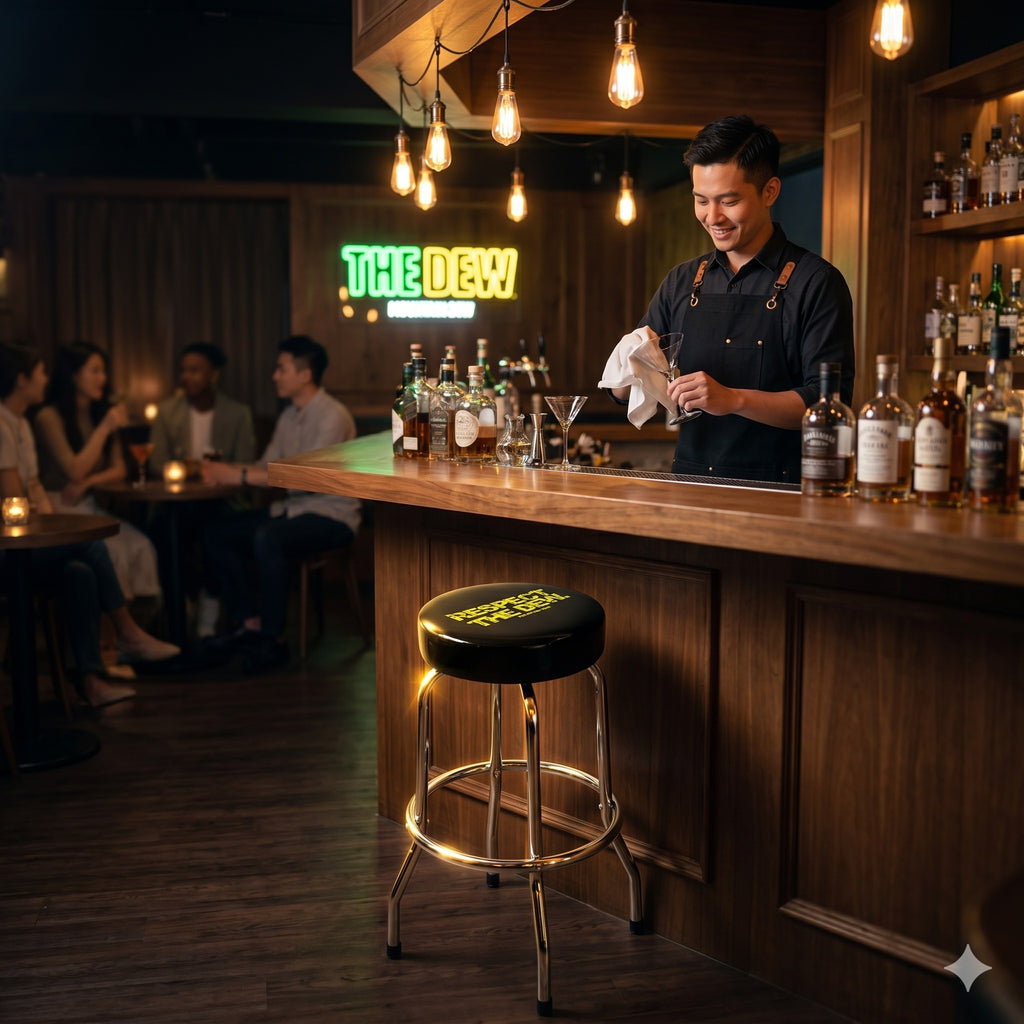 Retro Chrome Swivel Bar Stool with Custom Logo #ENZ132