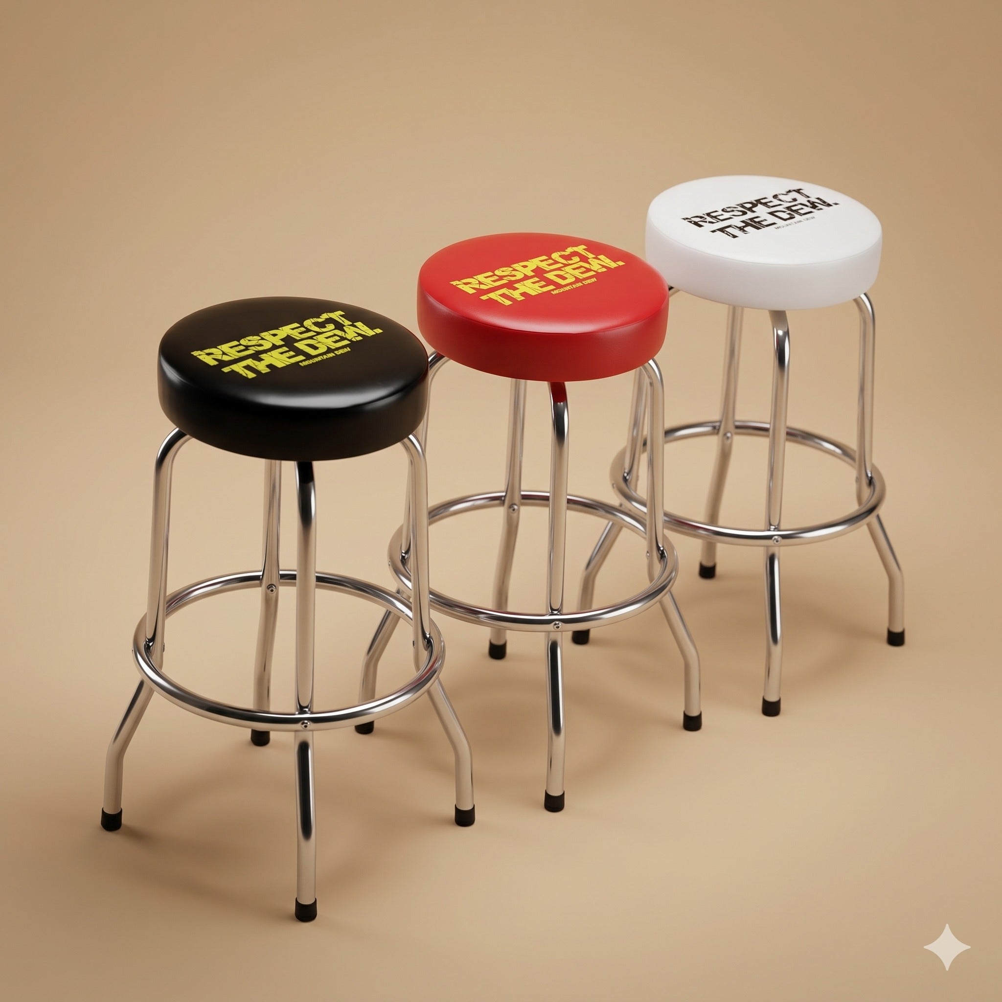 Retro Chrome Swivel Bar Stool with Custom Logo #ENZ132