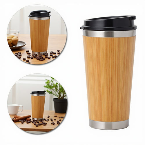 16oz Original Bamboo Stainless Steel Coffee Mug