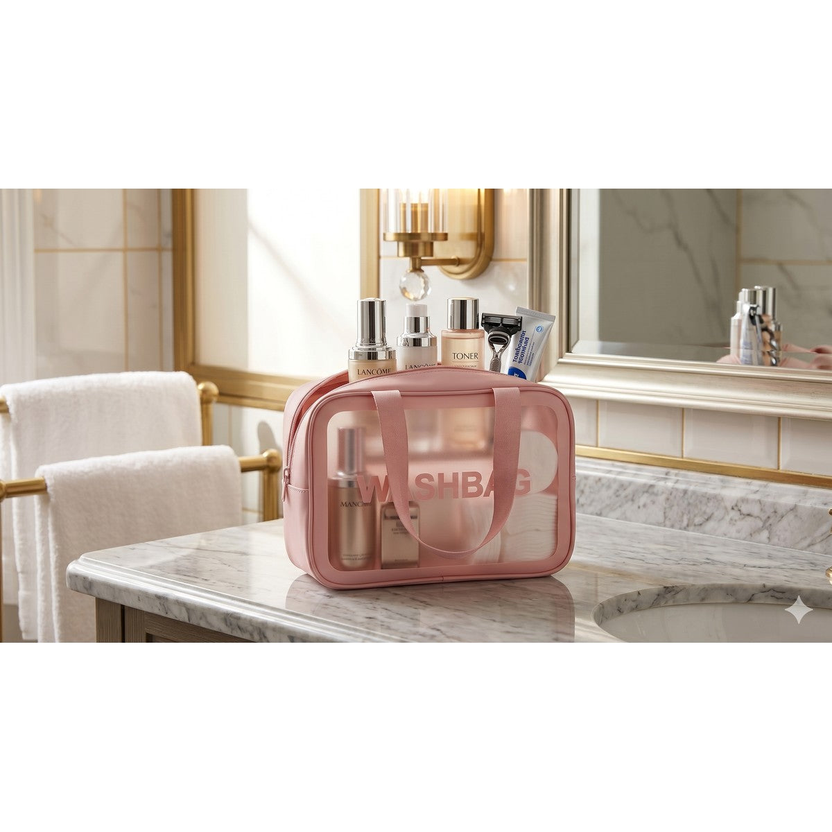 FrostPak Frosted PVC Waterproof Toiletry Bag #IVYX124
