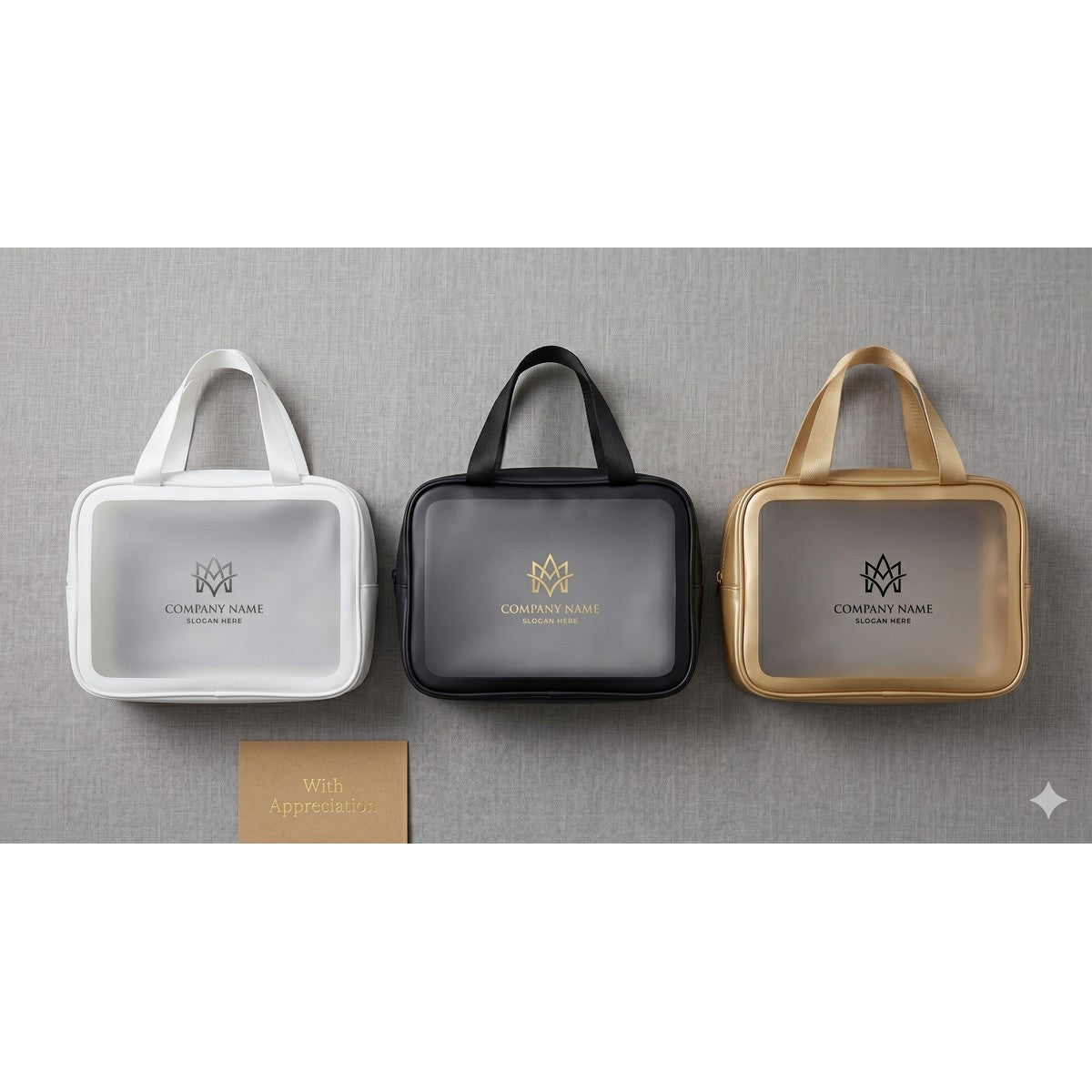 FrostPak Frosted PVC Waterproof Toiletry Bag #IVYX124