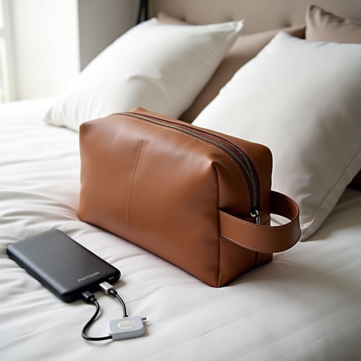 10000Mah Mobile Power Bank With Beauty Mirror 3 Cables