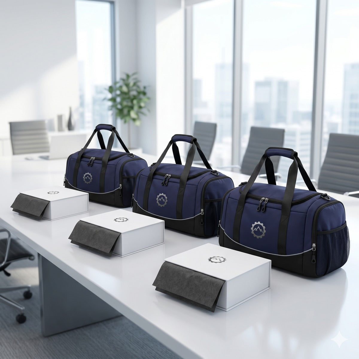 Active Polyester Gym Duffel with Shoe Compartment #IVYF180