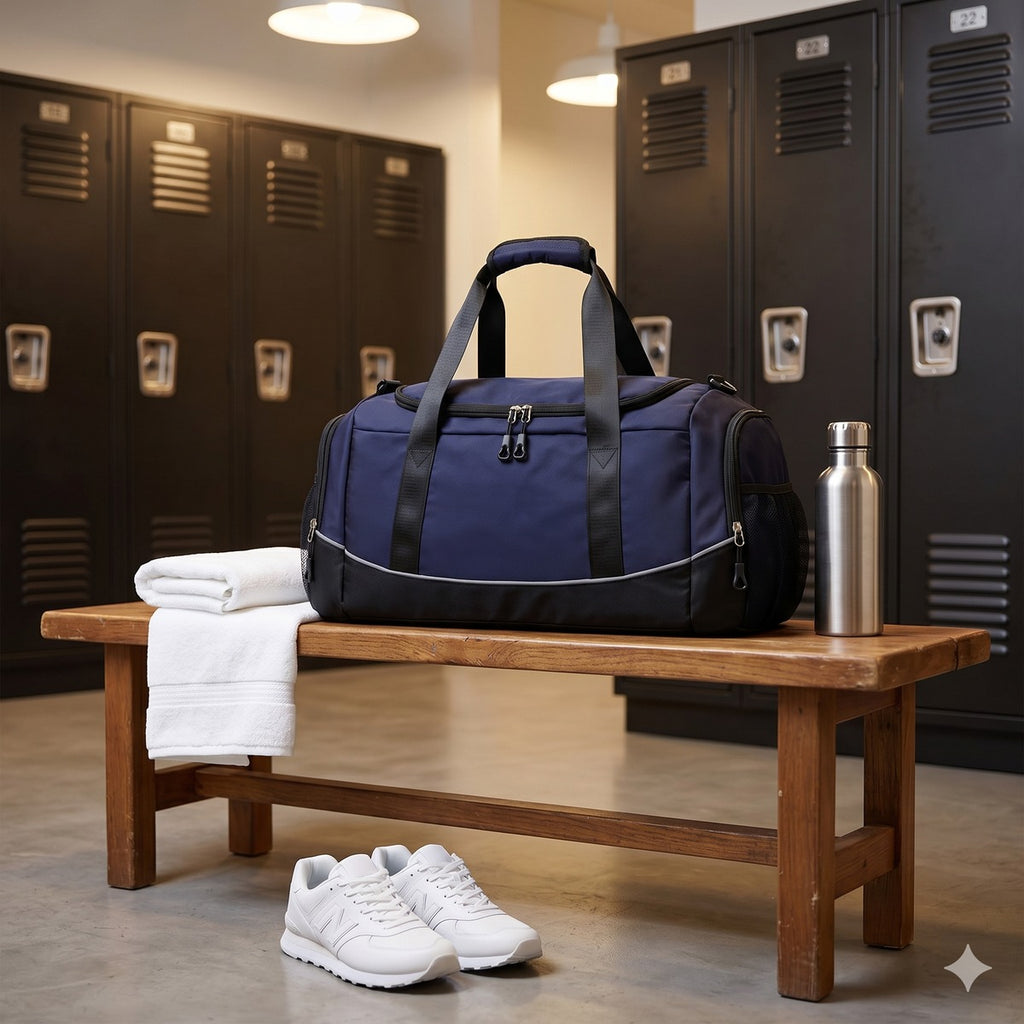 Active Polyester Gym Duffel with Shoe Compartment #IVYF180