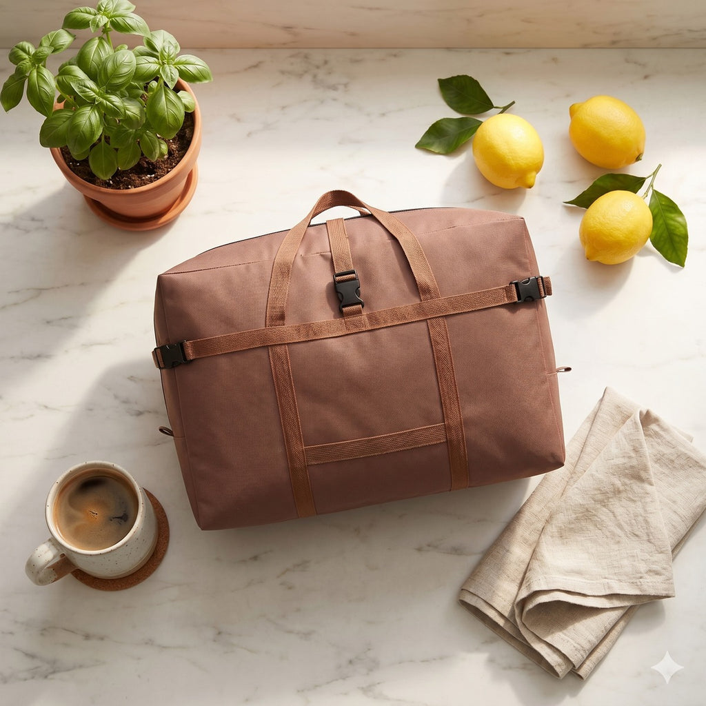 Oversized Polyester Weekend Travel Duffel #IVYF179