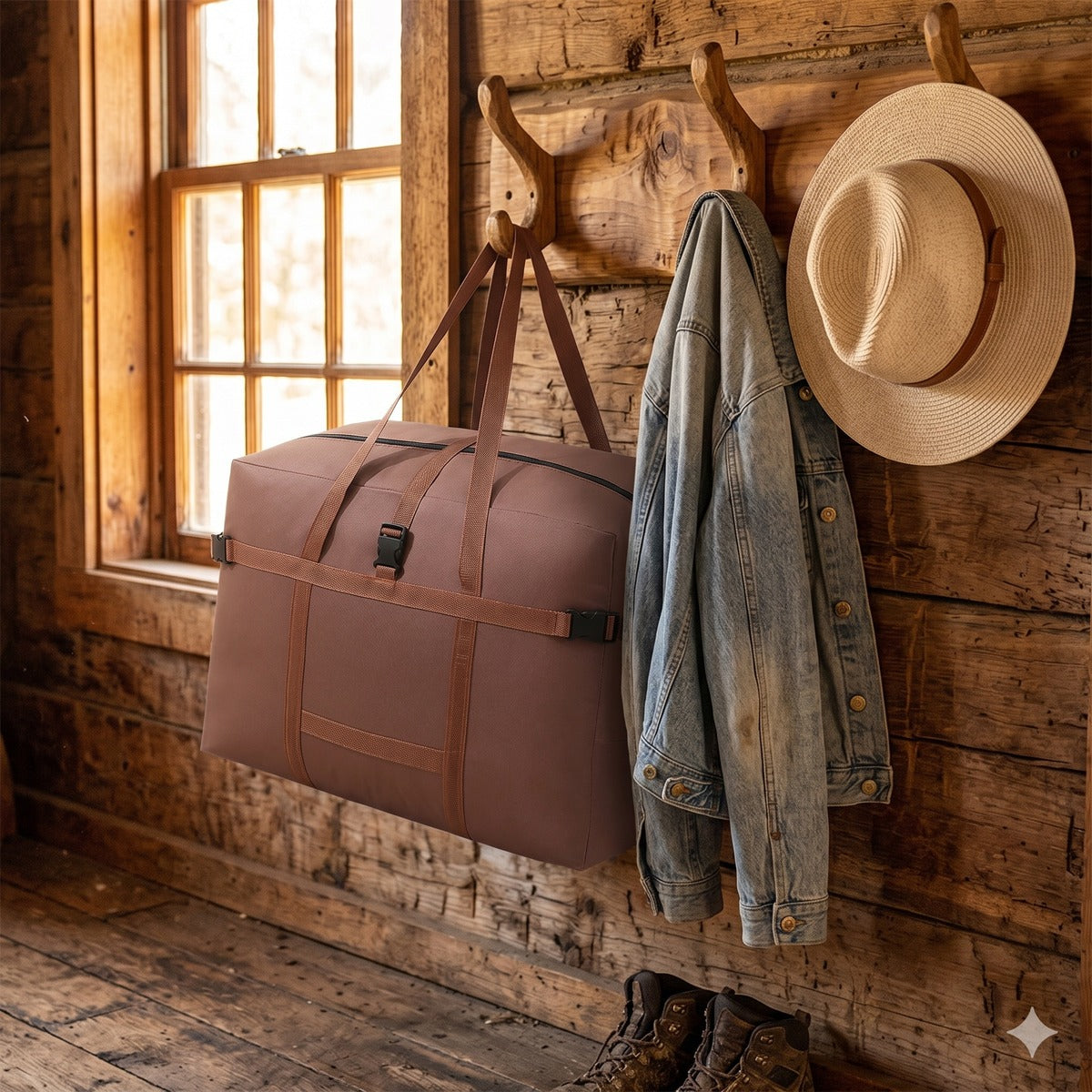 Oversized Polyester Weekend Travel Duffel #IVYF179