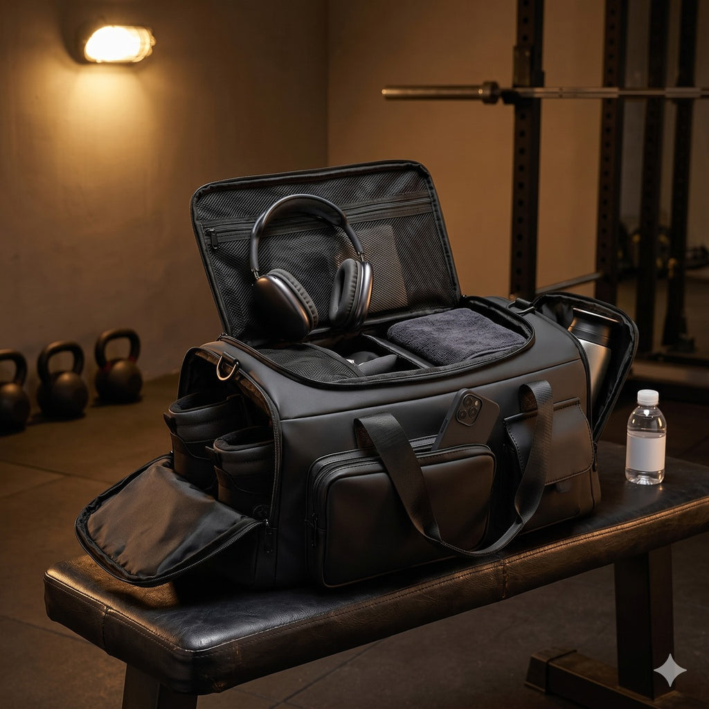 Sleek PU Multi-Pocket Sport Duffle #IVYF176