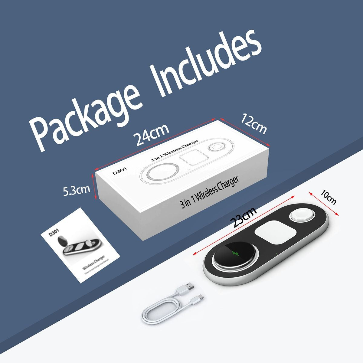 TriCharge 3-in-1 MagSafe Wireless Charging Station #Y1502