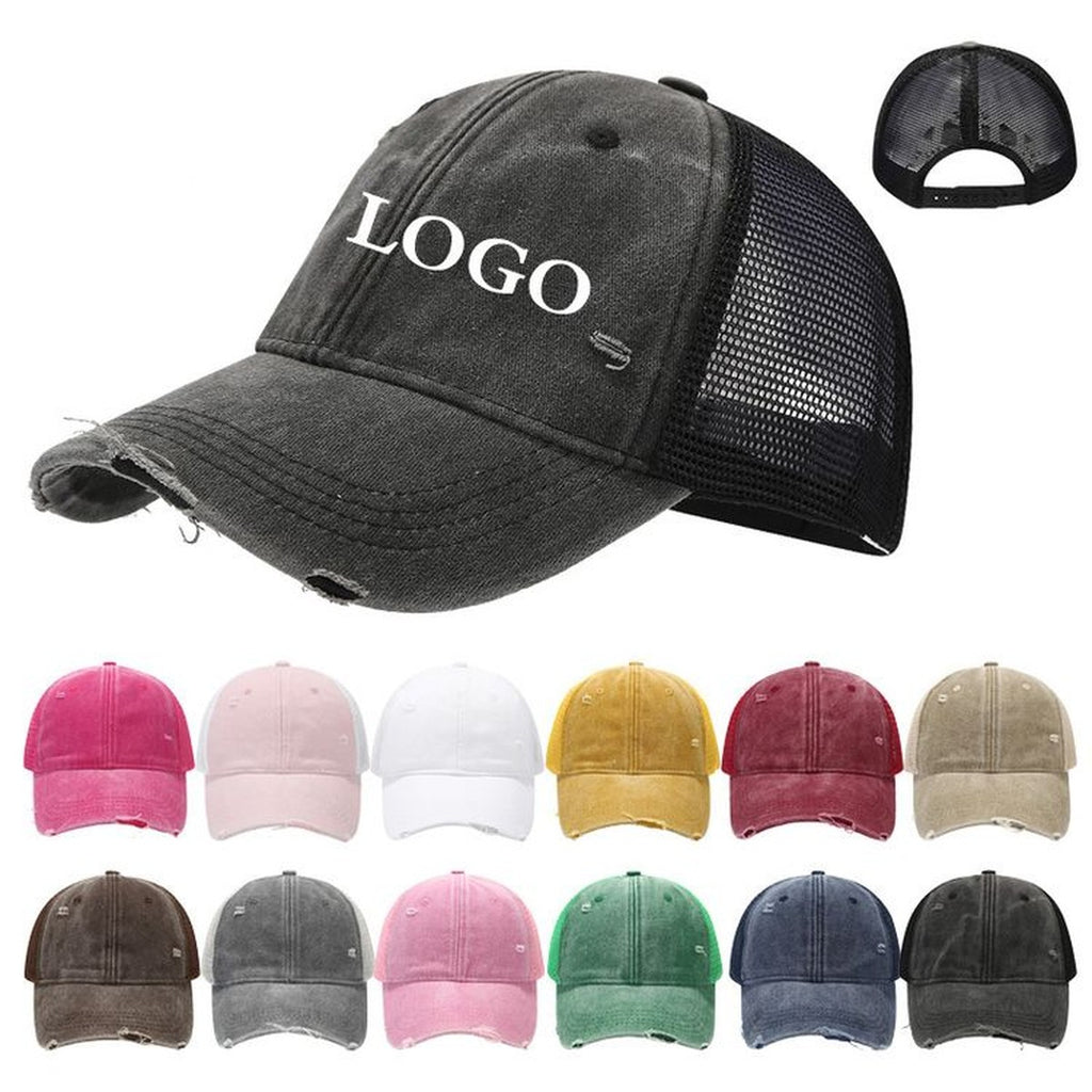 Adjustable Vintage Washed Distressed Cotton Baseball Cap