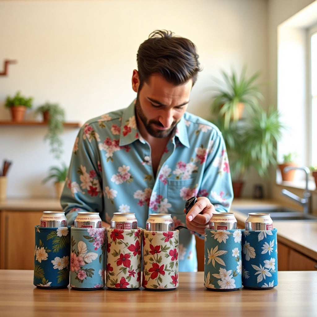 12oz Hawaiian Shirt Can Coolers