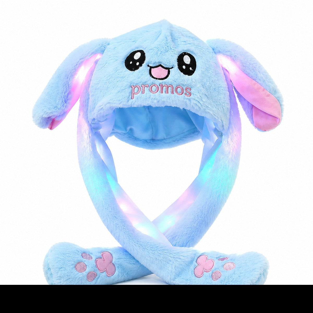 Led Light Up Plush Animal Ear Hat With Moving Ears