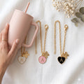 Tumbler Charm Chain with Butterfly & Initial Pendant #ME019
