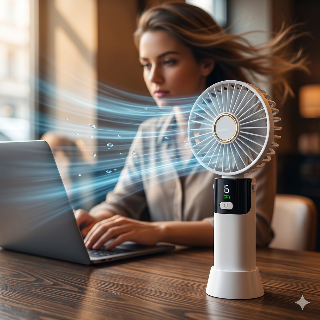 Digital 6 Level Mini Fan
