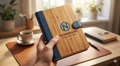 Bamboo Surface Magnetic Buckle Business Notebook