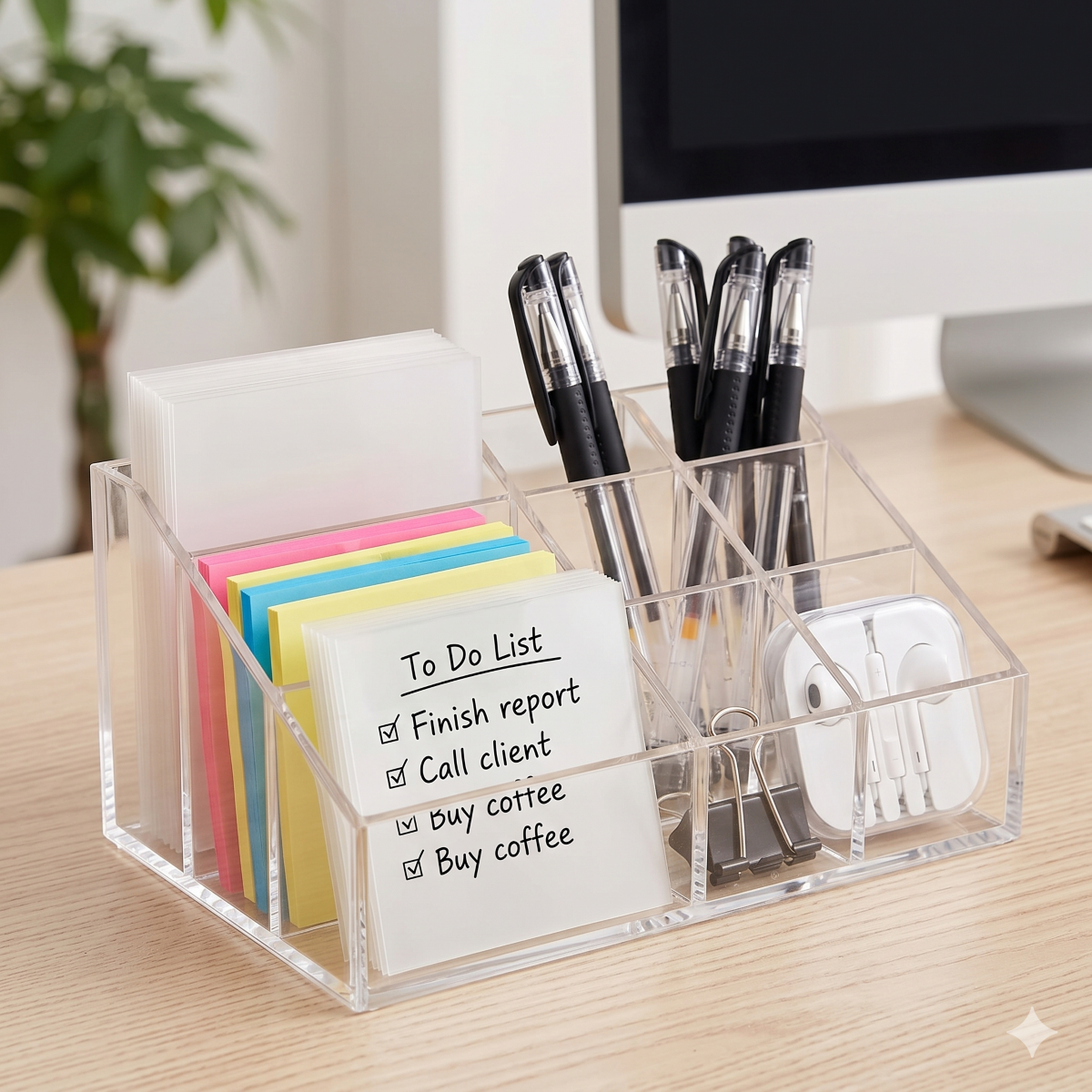 50 Sheets 3x3 Inch Transparent Clear Sticky Notes Pad
