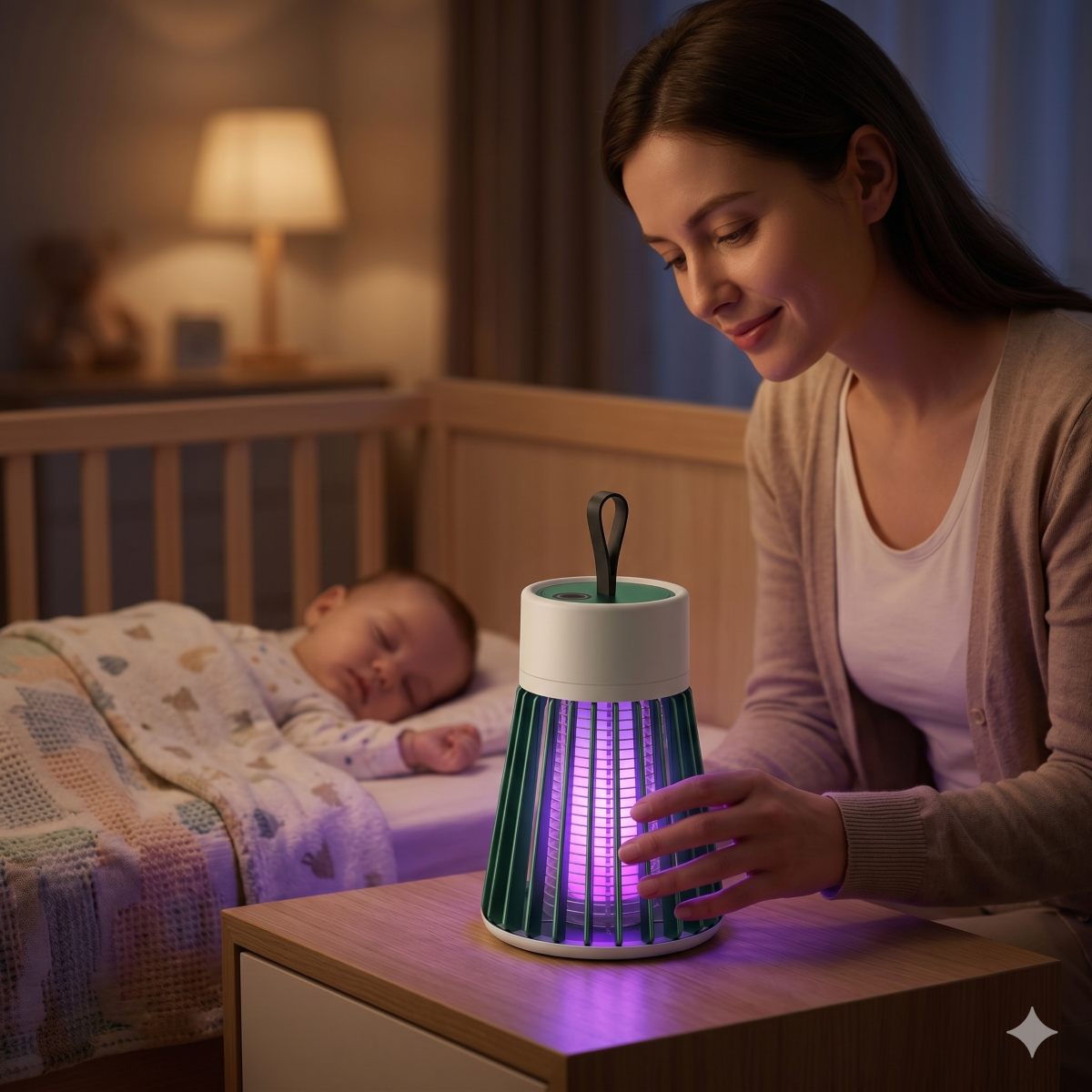 Mosquito Zapper Lamp With Lanyard And Usb Charging