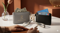 Dual Pouch Wristlet Keychain Wallet