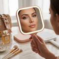 Rechargeable Lighted Handheld Mirror Dimmable Led