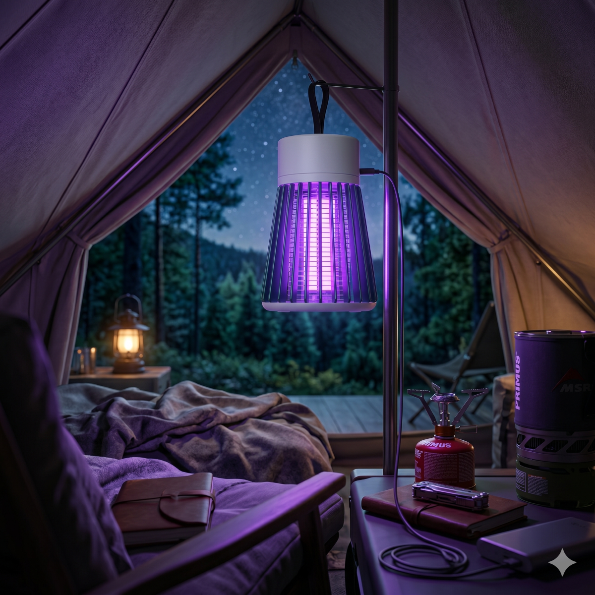 Mosquito Zapper Lamp With Lanyard And Usb Charging