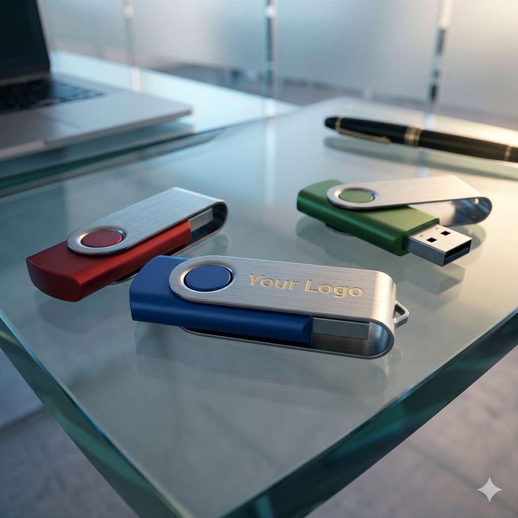 Custom Logo 4Gb Metal Swivel Drives