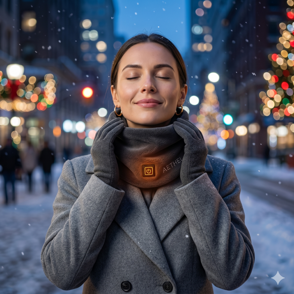Usb Rechargeable Heated Neck Warmer Fleece Scarf