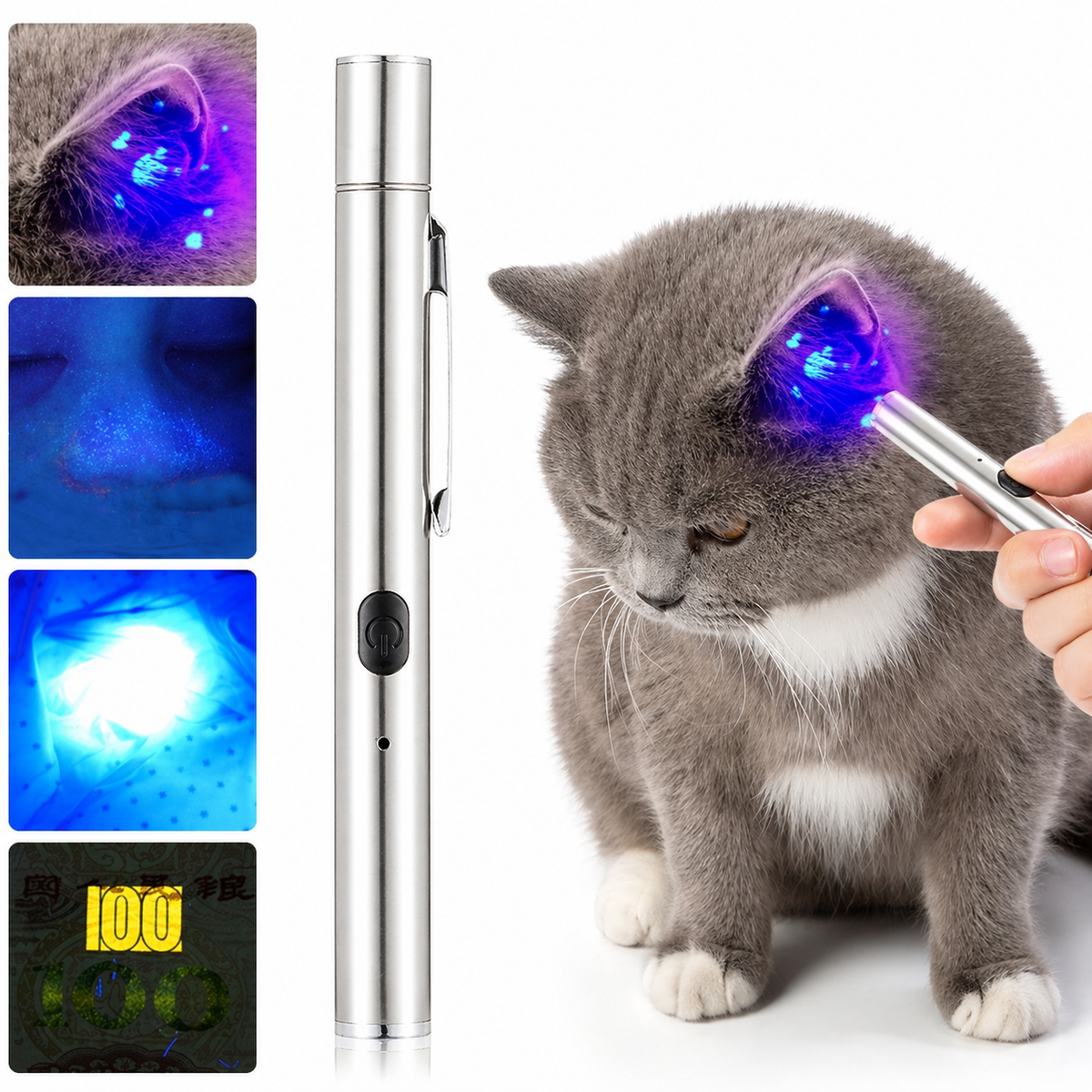 Usb Rechargeable Uv Flashlight Pen