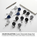 Retractable Badge Reel Id Badge Holder With 360 Swivel Alligator Clip