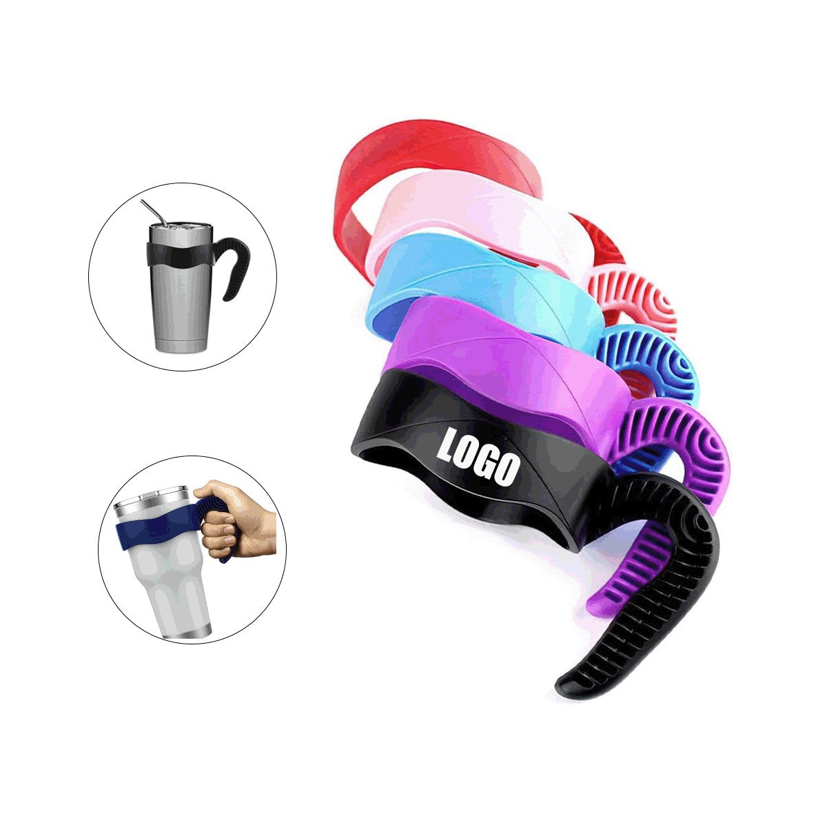 Tumbler Handle Anti Slip Travel Mug Grip Cup Holder