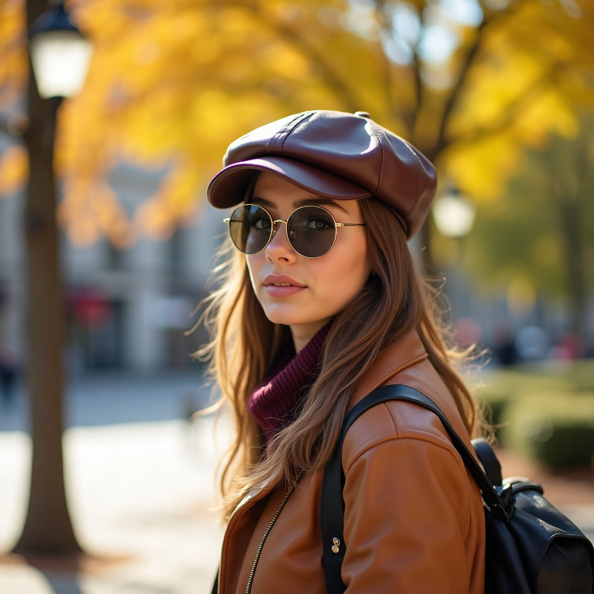 Trendy Leather Beret Hat For Fashionable Style Lovers