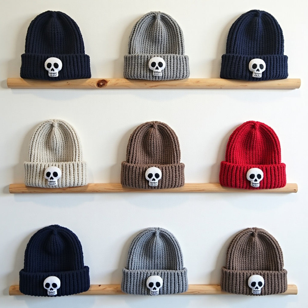 Knitted Skull Beanie Cap