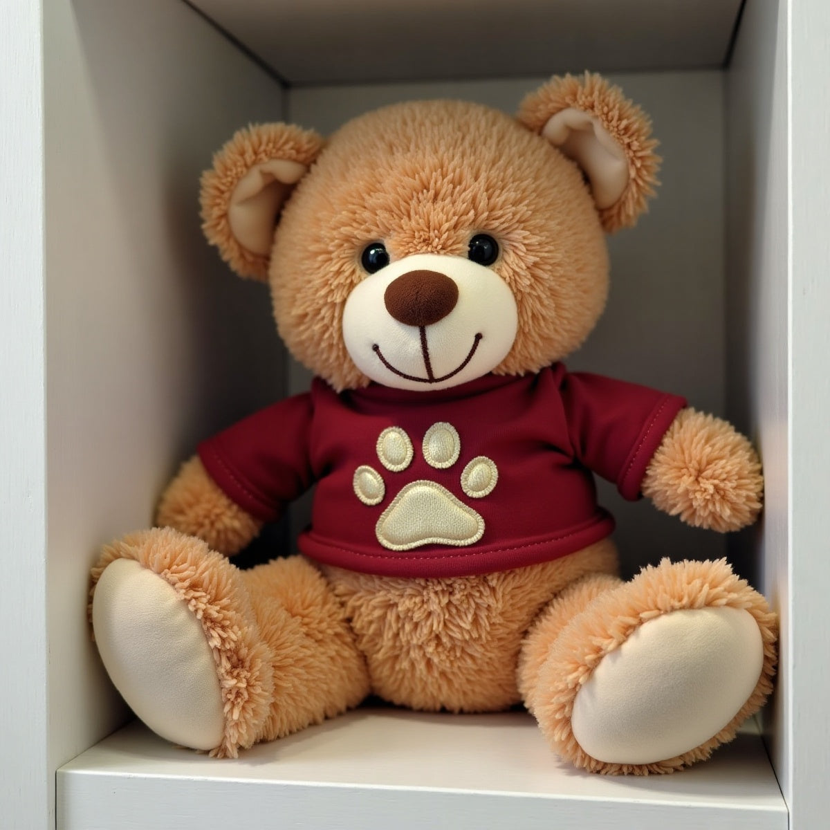 Plush Bear W Embroidered Paws And T Shirt