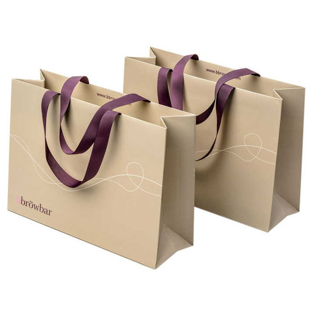 Custom Paper Gift Bags With Ribbon Handles
